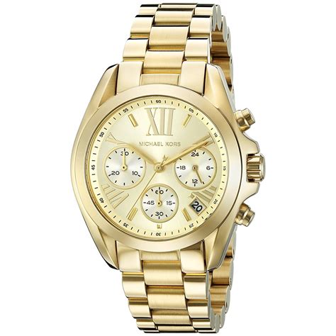 michael kors stainless steel watch women& 39|michael kors bradshaw watch gold.